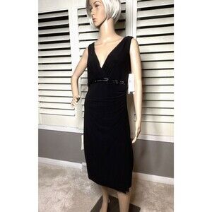 Lauren Ralph Lauren Dress Black NEW GREEN LABEL Sz 12 $138 NWT Evening Formal